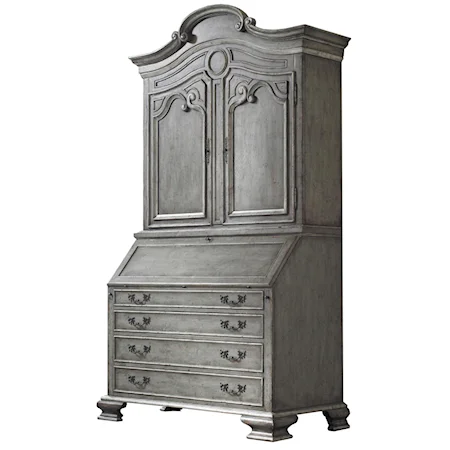 Secretary with Arched Top and Drop Front Work Surface